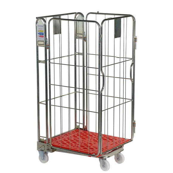 Four Sided Roll Pallet - Rod Infill - Plastic Base
